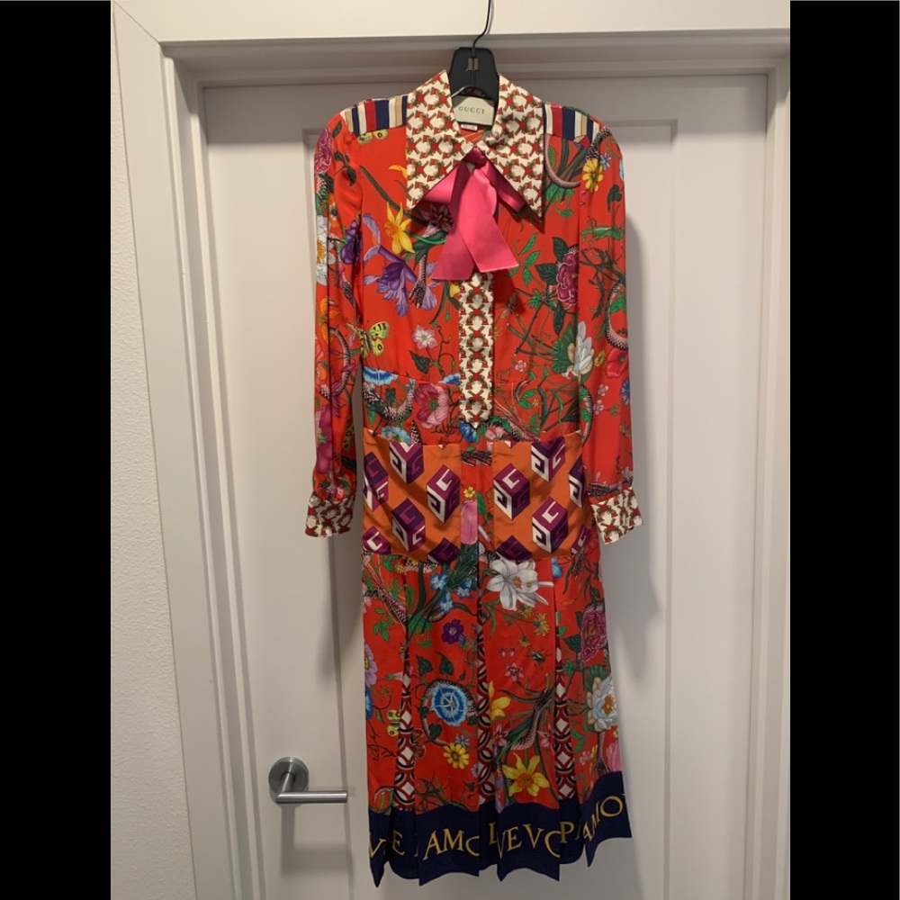 Gucci Flora Snake dress